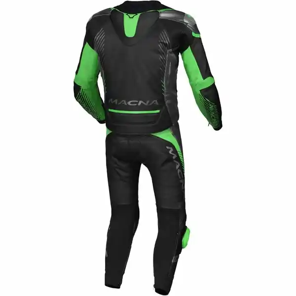 Combinezon de piele 2 piese MACNA TRONNIQ 46 Negru/Verde Cumpără online