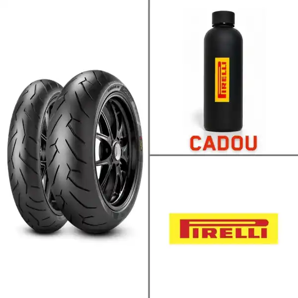 Set anvelope 120/70ZR17 + 160/60ZR17 Pirelli Diablo Rosso II Noutate