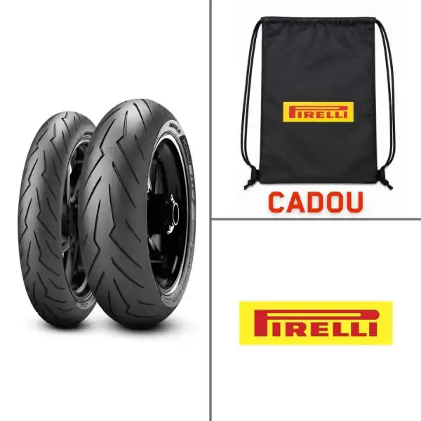 Set anvelope 120/70ZR17 + 150/60ZR17 Pirelli Diablo Rosso III Ofertă specială