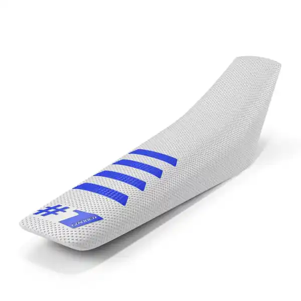Husă Universală pentru Șa ONEGRIPPER RIBBED Alb/Albastru – Enduro & Motocross Discount