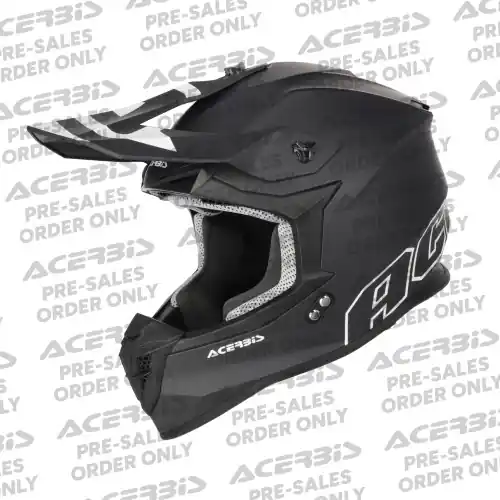 Casca Acerbis Linear 22-06 Solid Color Negru/Alb M Super ofertă