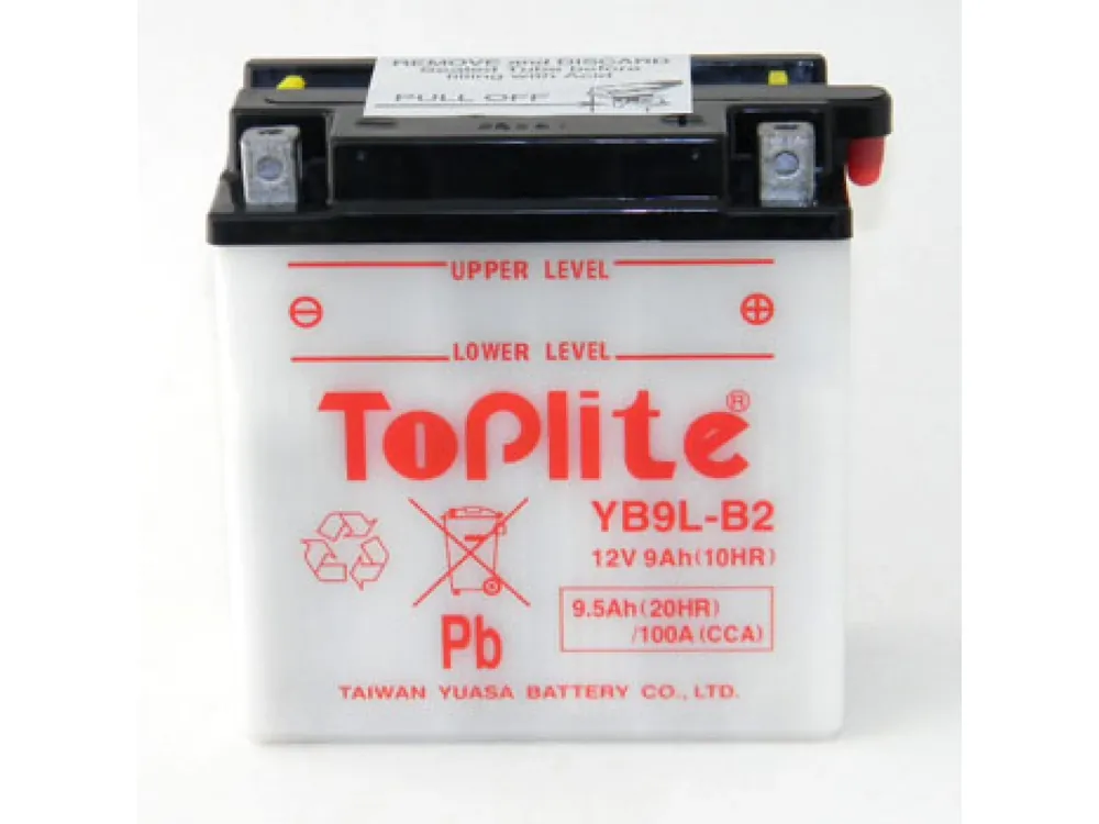 ACUMULATOR TOPLITE YUASA - YB9L-B2 (CU INTR. NU INCL. ACID) Livrare expres