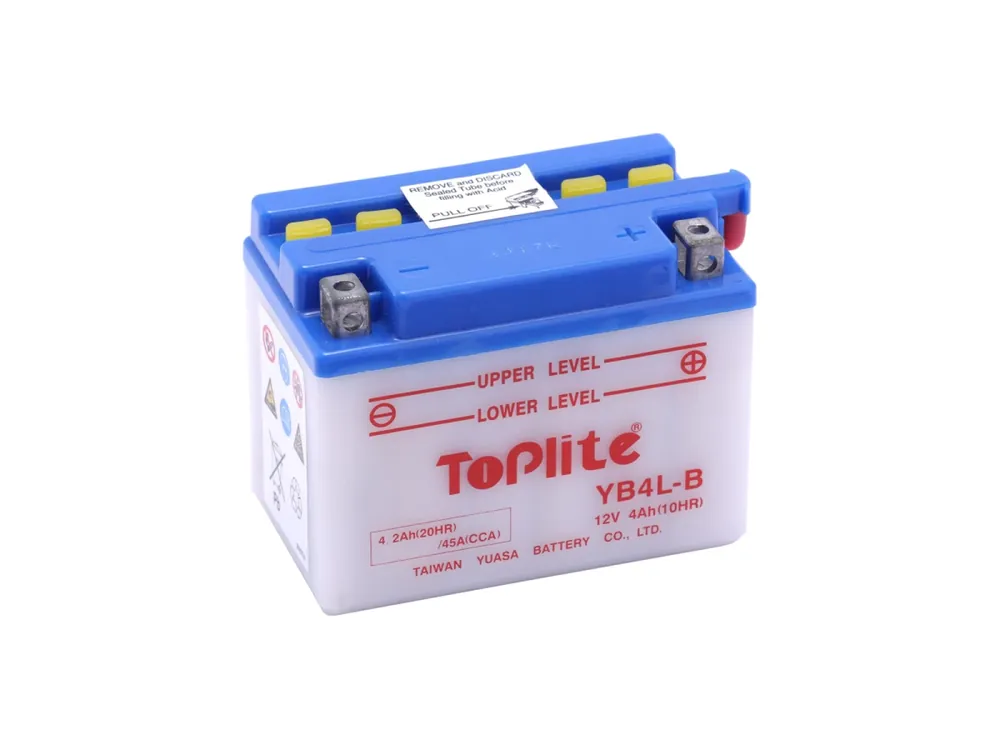 ACUMULATOR TOPLITE YUASA - YB4L-B (CU INTR. NU INCL. ACID) Preț promoțional