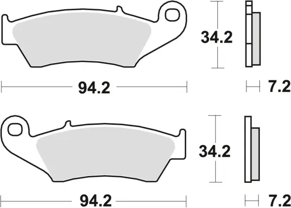 Placute frana fata TRW Sinterizate STREET HONDA XL 125 ‘03-‘08/XR 400 ‘96-‘03/XLV 650 TRANSALP ‘97-‘13/XRV 750 AFRICA TWIN ‘93-‘03/KAWASAKI KLX 650 ‘93-‘01/SUZUKI DRZ 400 ‘00-‘08 Ofertă exclusivă