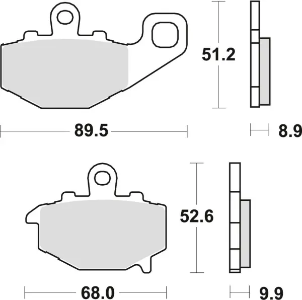 Noutate Placute frana spate TRW Organice KAWASAKI ZX6R 600 ‘94-‘16/ZX6R 636 ‘02-‘06/ ER6 ‘06-‘16/VERSYS 650 ‘07-‘14/Z 750 ‘04-‘06/ZX9R ‘94-‘04/Z 1000 / SX ‘10-/ZX10R ‘04 -‘09/GPZ 1100 ‘95-‘98
