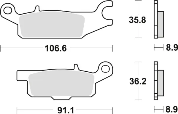 Chilipir Placute frana spate TRW Sinterizate OFFROAD YAMAHA GRIZZLY YFM 550 ‘09-‘20/GRIZZLY YFM 700 ‘07-‘20