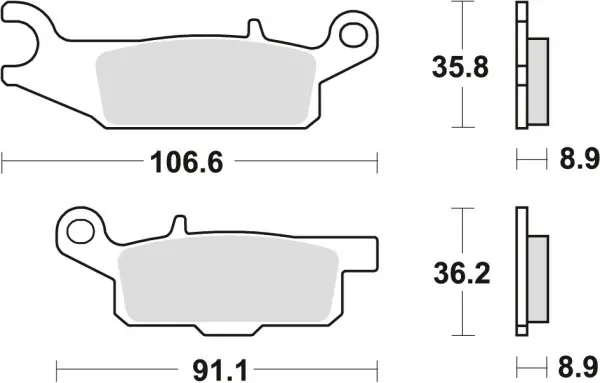 Livrare rapidă Placute frana spate TRW Sinterizate OFFROAD YAMAHA YFM 550 GRIZZLY ‘09-/YFM 700 GRIZZLY ‘07-