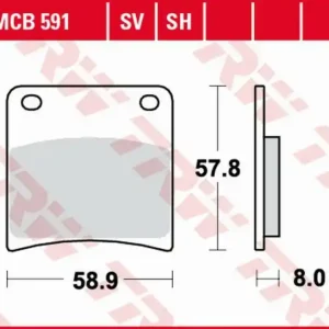 Calitate înaltă Placute frana spate TRW Sinterizate STREET SUZUKI VX 800 ‘90 -‘95/ GSX 1100G ‘91 -‘93