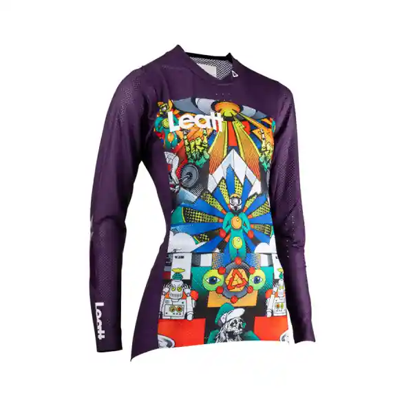 Cumpărături sigure Tricou Dama MTB Leatt Gravity 4.0 Area 51 Purple M