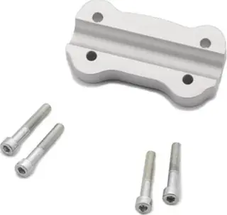 Retur gratuit 18mm Bar Riser Silver, Powder-coated