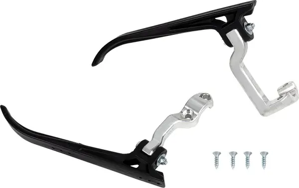 Reducere specială Set de montare pentru deflector Moto Roost din aluminiu, cu capete deschise, de culoare neagră — menține motocicleta curată și pasagerii mulțumiți.