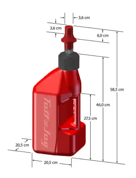 Ofertă specială Canistrǎ Tuff Jug cu Gradație și cap Ripper, Capacitate 10 Litri, Culoare roșu