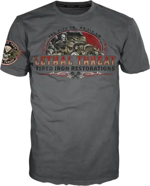 Tired Iron Restorations T-shirt Gray 4XL Reducere extra