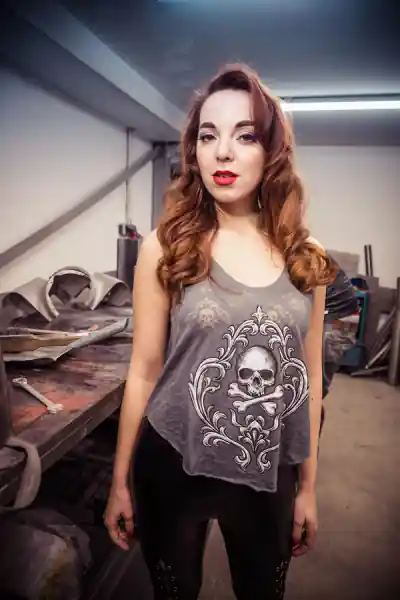 Women‘s Skull And Crossbones Loose Tank Top Gray M Plată securizată