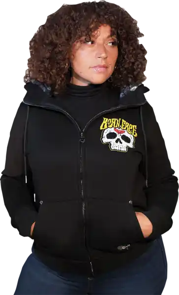 Cel mai vândut Hoody Wm Zip Brnfre Bk Sm Black S