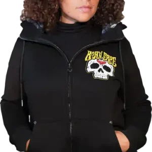 Comandă acum Hoody Wm Zip Brnfre Bk 2w Black 2XL