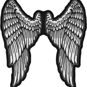 Angel Wings Patch Black, White Preț mic