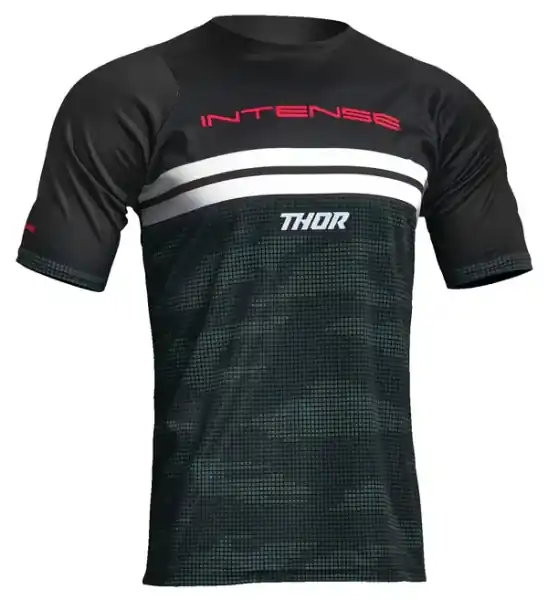 Tricou MTB Thor Intense Assist Decoy Black/Camo Green 2XL Lichidare de stoc