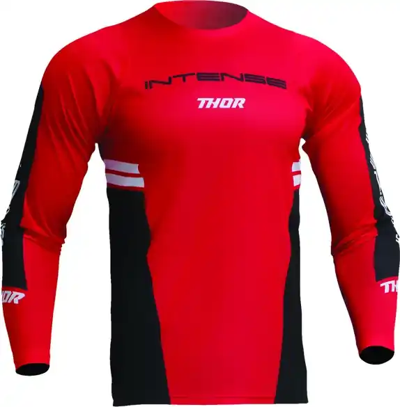 Tricou MTB Thor Intense Assist Berm Black/Red S Ofertă