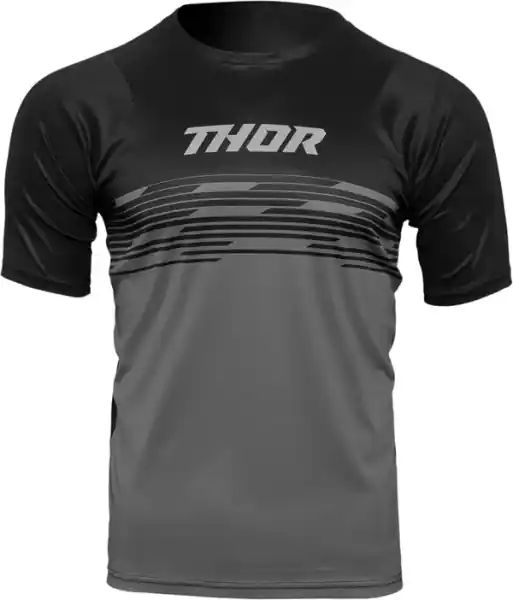Tricou MTB Thor Assist Shiver Black/Gray M Ultima șansă