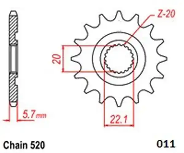 Reducere specială Pinion Fata Honda CR/CRF R5250 04-17 Moto Master