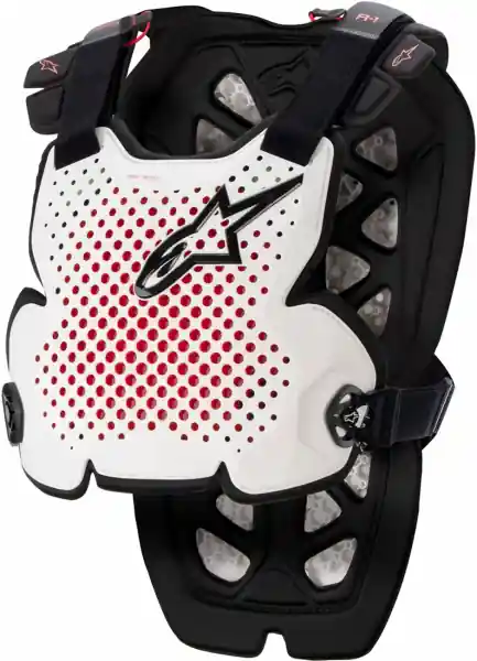 Bestseller Armură Alpinestars A-1 Roost Guard Alb/Negru/Roșu M/L
