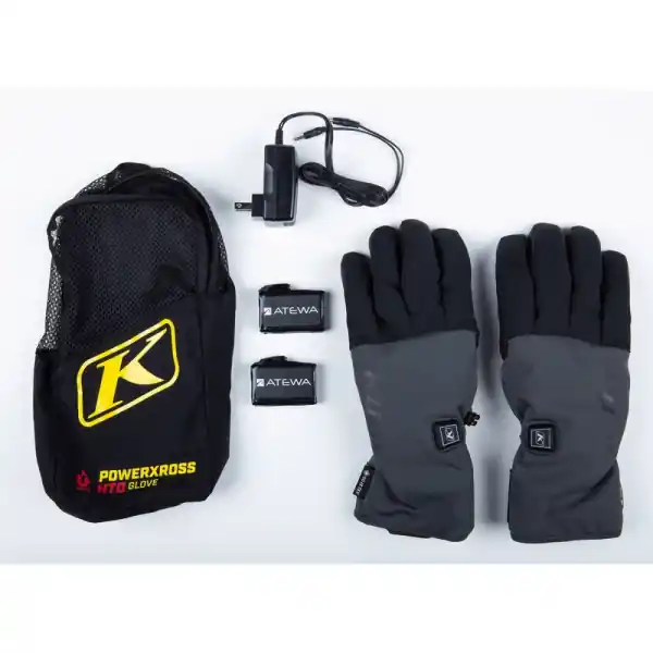 Manusi Snowmobil Klim Powerxross HTD Asphalt - Black Insulated Incalzite Asfalt - Negru S Ofertă specială