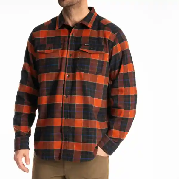 Owen Heavyweight Flannel Shirt Black - Imperial Blue (Non-Current) Vezi acum