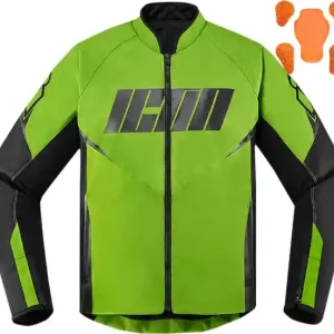 Reducere Geaca Textil Icon Hooligan Black/Green 4XL
