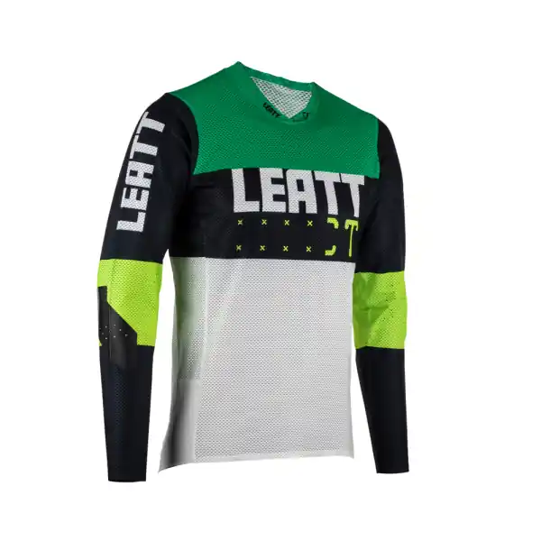 Tricou MTB Leatt Gravity 4.0 Green/Black/White XXL Cel mai vândut