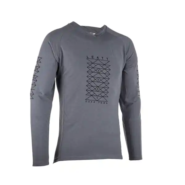 Tricou MTB Leatt Gravity 2.0 Titanium Gray M Ofertă de sezon