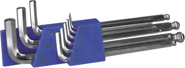 Preț redus Set de chei Allen cu cap sferic, cromate
