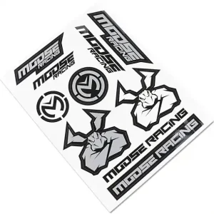 Autocolant MOOSE RACING S2 negru, argintiu Reducere