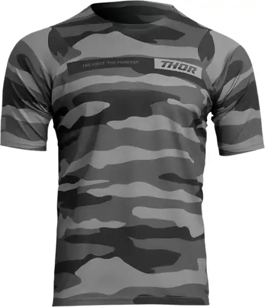 Tricou MTB Thor Assist Grey Camo S Comandă acum