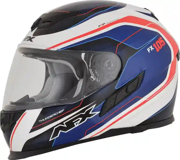 Fx-105 Thunderchief Street Helmet Blue/white/red X-large Blue, Multi, Red XL Premium