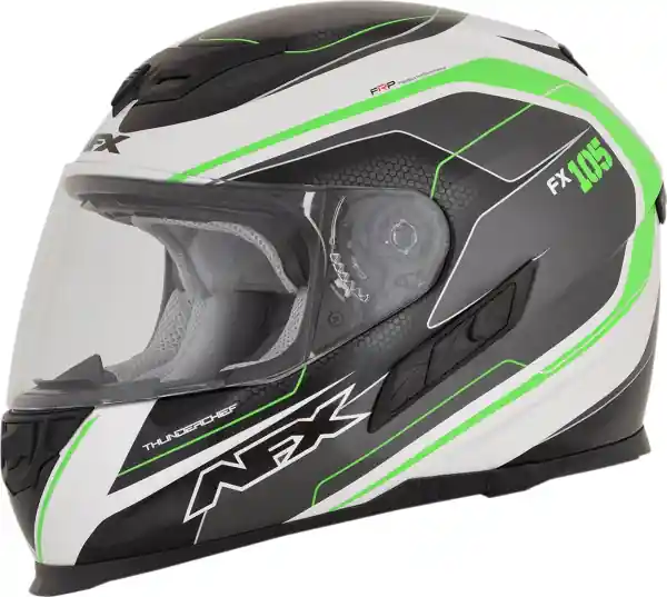Vezi acum Fx-105 Thunderchief Street Helmet Black/white/green 2x-large Black, Gloss, Green, White 2XL