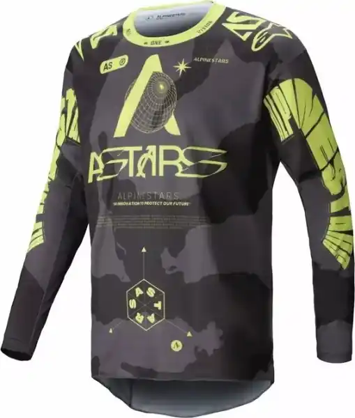 Tricou Alpinestars Racer Hollow Camo/Yellow L Disponibil imediat