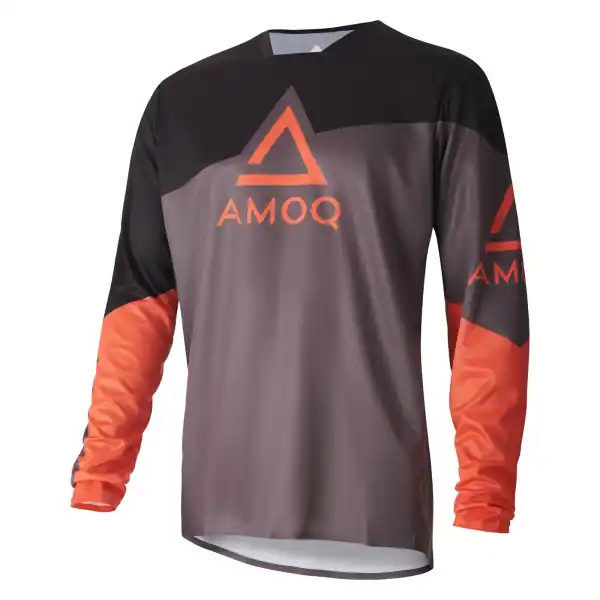 AMOQ Ascent Strive Jersey Black/Orange M Plată sigură