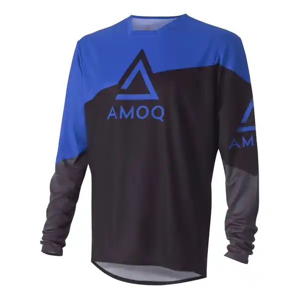 AMOQ Ascent Strive Jersey Black/Blue M XL Noutate