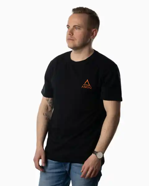 Nu rata AMOQ Original T-Shirt Black/Orange M M