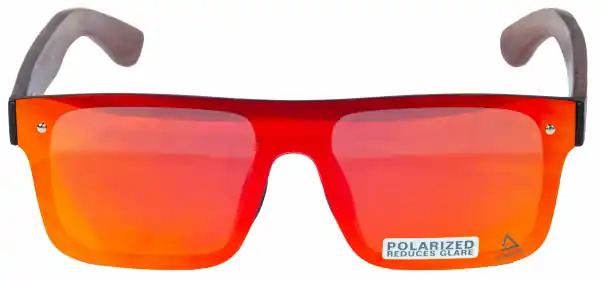AMOQ Burst Sunglasses PLRZD Wood-Red mirror Plată sigură