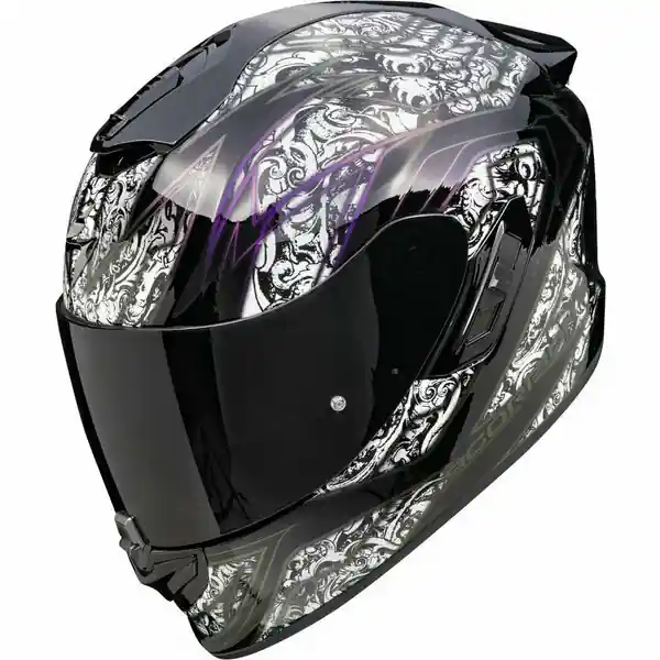 Cumpără online Casca integrala SCORPION EXO-1400 EVO II AIR FANTASY Negru / Alb S