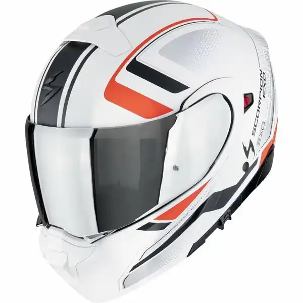 Bestseller Casca moto flip-up SCORPION EXO 930 EVO ARDENS M Alb mat/Negru/Rosu