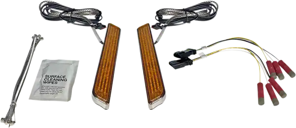 Ieftin Universal Led Front Fork Lightz Chrome