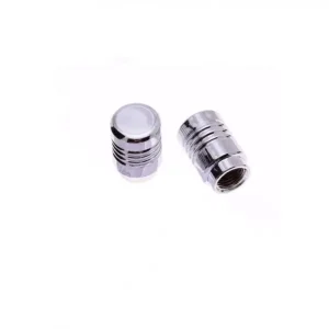 Set 2 capacele ventil rotunde, culoare crom, din aluminiu Retur ușor