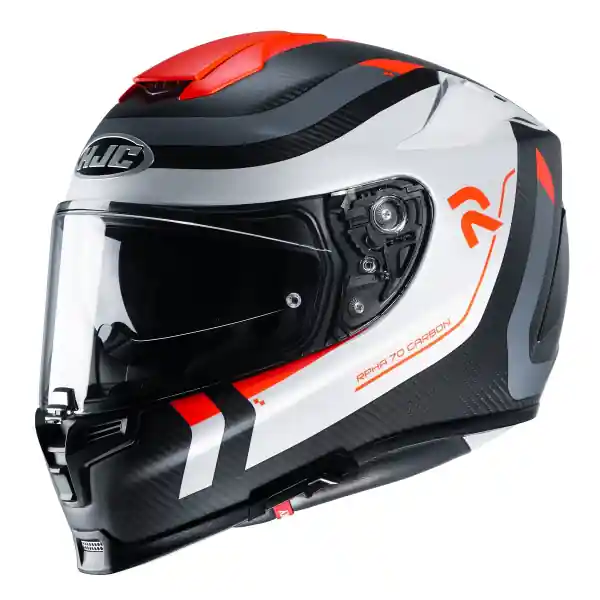 Casca HJC RPHA 70 Carbon Reple Negru Portocaliu M Plată sigură