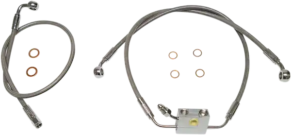 Xr Dual Disc Abs Brake Line Kit Chrome Oversize [+102 mm (4‘‘)] Disponibil imediat