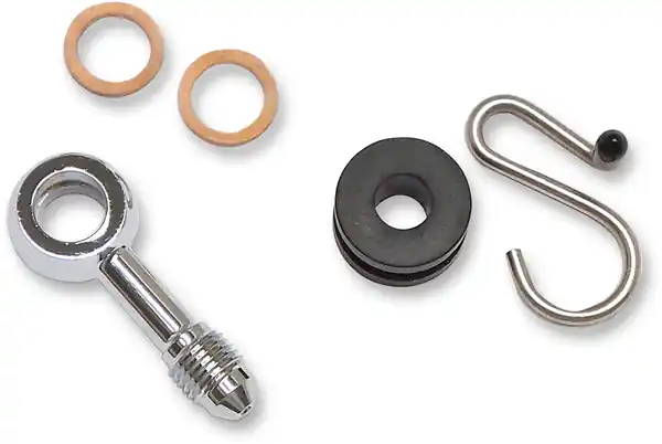 Brake Line Upper Adapter Chrome, Polished Preț redus