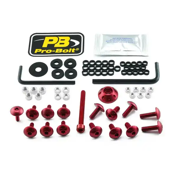 Noutate Fairing Bolt Kit For Suzuki Red