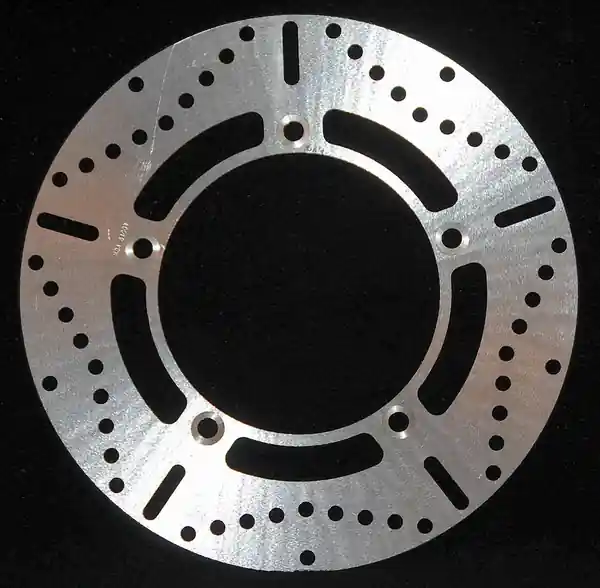 Noutate Round Hpsr Solid Brake Rotor Silver, Stainless Steel